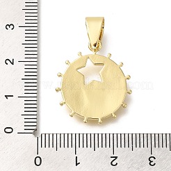 Rack Plating Brass with Cubic Zirconia Pendants&nbsp;KK-Z086-59G