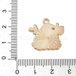 クリスマス合金エナメルペンダント  ライトゴールド  クリスマスの帽子  20x21.5x1.5mm  穴：1.8mm&nbsp;ENAM-B035-02E-06KCG