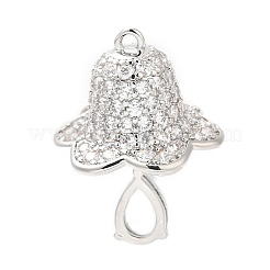 Rack Plating Brass Pave Cubic Zirconia Pendants&nbsp;KK-R150-02P