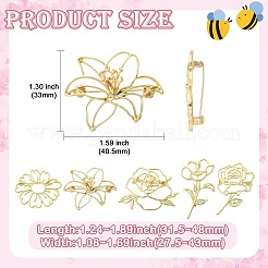 5Pcs 5 Styles Alloy Lapel Pins for Clothes&nbsp;JEWB-CJ0003-23