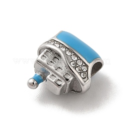 304 Stainless Steel Enamel European Beads&nbsp;STAS-G308-15P