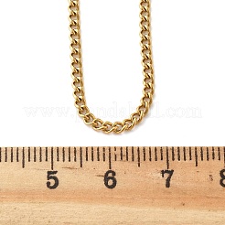 イオンプレーティング(IP) 304 ステンレスネックレス  カーブチェーン  カニカン付き  ゴールドカラー  17.72インチ（45cm）  2.2mm&nbsp;STAS-J023-03G
