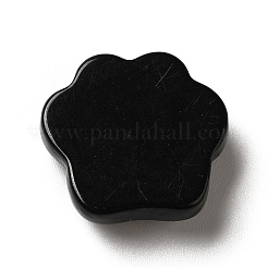 オペーク樹脂カボション  猫の足の形  ブラック  18x19x4.5mm&nbsp;CRES-M014-09I