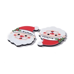 クリスマススタイルのプリントアクリルカボション  サンタクロース  36x27x2mm&nbsp;MACR-O045-01A