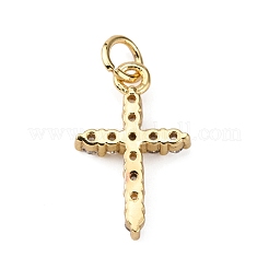 Brass Micro Pave Clear Cubic Zirconia Pendants&nbsp;KK-WH0035-79