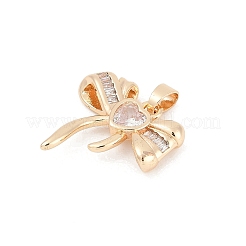 Brass Micro Pave Cubic Zirconia Pendants&nbsp;KK-U051-03G