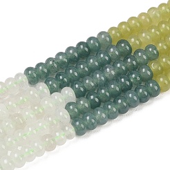 天然花アマゾナイトと染色白翡翠と水晶ビーズ連売り  ロンデル  ミックスカラー  6x4mm  穴：1mm  約95個/連  15.31''（38.9センチメートル）&nbsp;G-Z135-C05