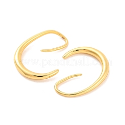 真鍮製イヤーワイヤー  女性のための  鉛フリー＆カドミウムフリー  18KGP本金メッキ  29.5x22x3.5mm&nbsp;EJEW-U015-24G-01