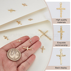 10Pcs 10 Styles Brass Micro Pave Cubic Zirconia Charms&nbsp;KK-GA0002-21G