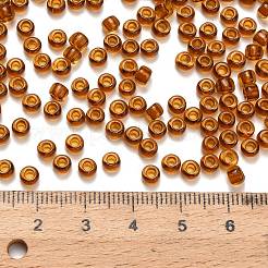 トーホー 6/0ラウンドビーズ  日本製シードビーズ  （2152)つの透明な濃い金色の琥珀色  4mm  穴：1.5mm  約168個/10g&nbsp;X-SEED-TR06-2152