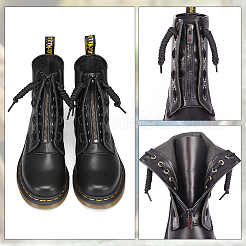 PU Leather Lace-in Boot Zipper Inserts&nbsp;DIY-WH0043-51AB-02