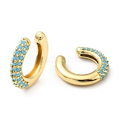 Cubic Zirconia C-Shaped Cuff Earrings&nbsp;EJEW-G295-19G-03
