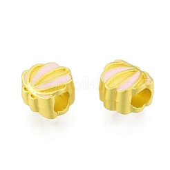 合金エナメルヨーロピアンビーズ  大穴ビーズ  マットなスタイル  シェル  マットゴールドカラー  10.5x10x6.5mm  穴：4mm&nbsp;LS-FIND-G035-59MG