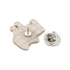 Dog Enamel Pin with Brass Butterfly Clutches&nbsp;JEWB-A006-01G