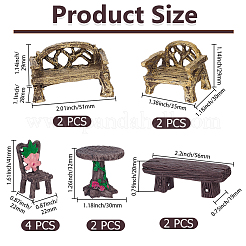 Resin Miniature Armchair Ornaments&nbsp;AJEW-SP0006-12