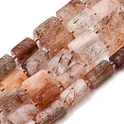 Natural Black Gold Rutilated Quartz Beads Strands&nbsp;GG-CBA4808-C01-01