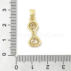 Brass Micro Pave Cubic Zirconia Pendants&nbsp;ZIRC-C012-01G-09
