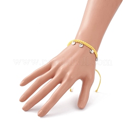 Waxed Polyester Cord Braided Bead Bracelets&nbsp;BJEW-JB05762-05