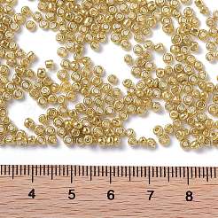 12/0 ガラスシードビーズ  メタリックカラースタイル  ラウンド  ゴールド  12/0  2mm  穴：1mm  約30000個/ポンド&nbsp;SEED-A017-2mm-1115