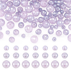 105Pcs 3 Styles Electroplate Opaque Solid Color Glass Beads Strands&nbsp;GLAA-TA0004-40A