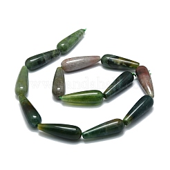 天然石インディアン瑪瑙ビーズ連売り  水滴  30x10mm  穴：1.4mm  約13個/連  15.75''（40センチメートル）&nbsp;G-E576-51