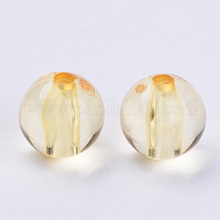 透明なアクリルビーズ  ラウンド  ミックスカラー  7.5x7.5mm  穴：1.6mm&nbsp;X-TACR-Q255-8mm-V