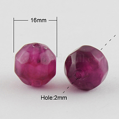 アクリルビーズ  天然石風  多面カット  ラウンド  ミックスカラー  16mm  穴：2mm  約215個/500g&nbsp;SACR-S001-16mm-M