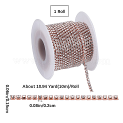 Brass Rhinestone Strass Chains&nbsp;CHC-WH0018-01RG