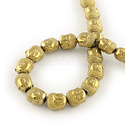 Electroplated Non-magnetic Synthetic Hematite Beads Strands&nbsp;X-G-R259-47G