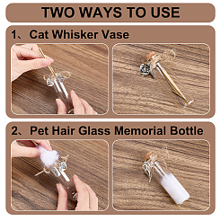 4Pcs Glass Cork Wishing Bottles&nbsp;AJEW-DR00052