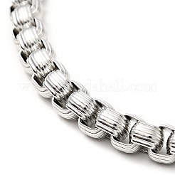 Non-Tarnish 304 Stainless Steel Box Chain Bracelet for Men Women&nbsp;BJEW-E009-02P