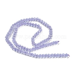 電気メッキガラスビーズセット  パール光沢メッキ  多面カット  スター  プラム  3x4x4mm  穴：1mm  約98個/連  12.60''（32センチメートル）&nbsp;GLAA-Q105-02M