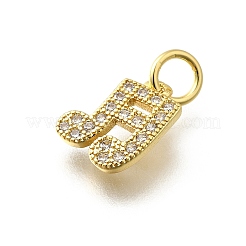 Brass Micro Pave Cubic Zirconia Charms&nbsp;KK-P295-50G