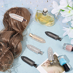 16Pcs 4 Colors Surfboard Shaped Alloy Rhinestone Alligator Hair Clips&nbsp;PHAR-CP0001-10