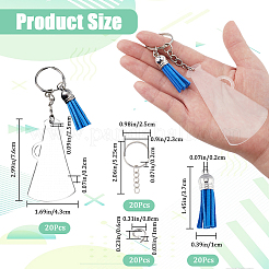 DIY Megaphone Acrylic Keychain Making Kits&nbsp;DIY-WH0387-91P