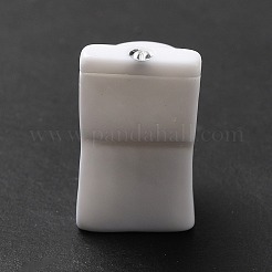 オペーク樹脂カボション  トイレ  ホワイト  22x13.5x20mm&nbsp;CRES-M014-04