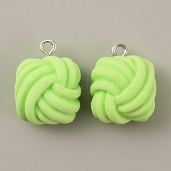 Opaque Resin Pendants&nbsp;LS-RESI-WH0029-24P-03