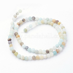 Natural Flower Amazonite Bead Strands&nbsp;G-G735-61F-4mm