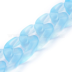 Transparent Acrylic Handmade Curb Chain&nbsp;AJEW-JB00544-04