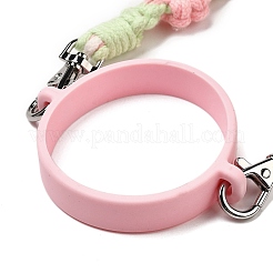 Bohemian Style Cotton Cord Knitted Daisy Cup Belt&nbsp;AJEW-G066-01A