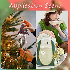 DIY Handmade Woven Cotton Christmas Tree Keychain Making Kits&nbsp;DIY-SC0028-13B