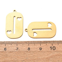 ステンレスペンダント201個  ハートチャーム付きナンバー0  レーザー切断  切り取る  ゴールドカラー  27x15x1mm  穴：1.5mm&nbsp;SA-CBA49C1-03G