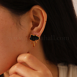 Vintage Lava Irregular 304 Stainless Steel Enamel Stud Earrings for Women&nbsp;ET1492