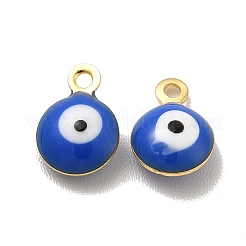 304 Stainless Steel Evil Eye Enamel Charms&nbsp;STAS-G302-03G