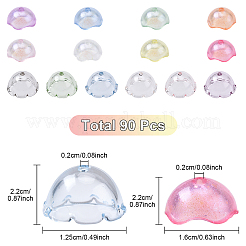 UV Plating Acrylic Bead Caps&nbsp;OACR-YW0002-39