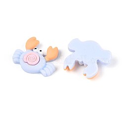 カニの不透明樹脂カボション  ライトスチールブルー  24x27.5x7~7.5mm&nbsp;CRES-T025-33B
