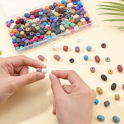 4 Strands 4 Style Natural Lava Rock Beads Strands&nbsp;G-OC0002-84