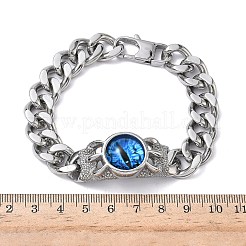 Eye 201/304 Stainless Steel Link Bracelets&nbsp;BJEW-F522-02P-01