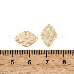 Brass Textured Geometric Connector Charms&nbsp;KK-B137-10G-02
