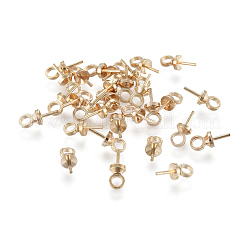 真鍮ヒートンキャップペンダント  片穴  ライトゴールド  6.3x3mm  穴：1.2mm  ピン：0.55mm&nbsp;KK-G322-02KCG